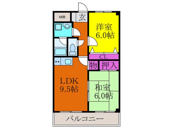 クレールミシマⅡの物件間取画像